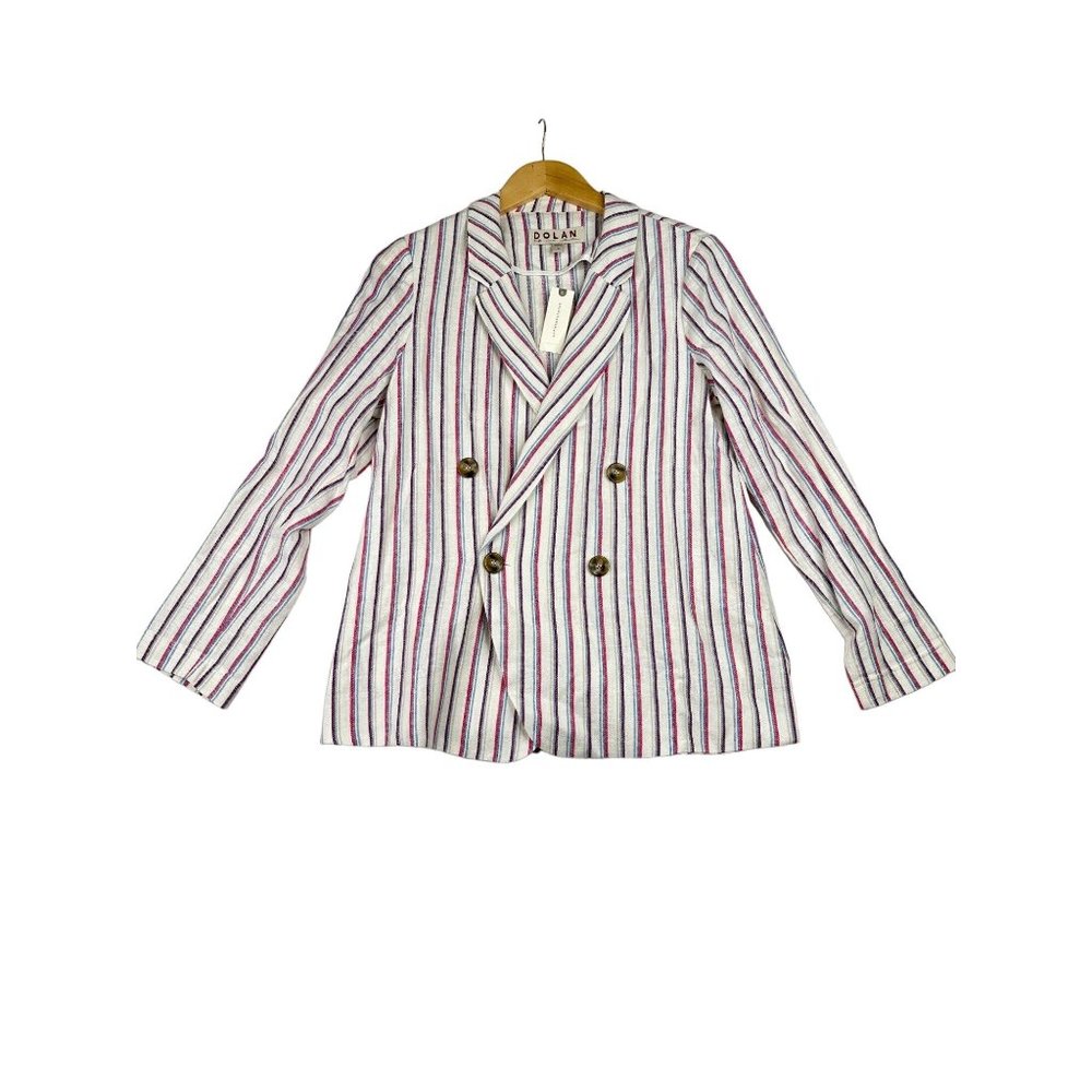 NWT Anthropologie Dolan Striped Linen Blend‎ Blazer sz XS